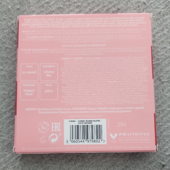 Ciaté London Cherry Bomb Blush and Highlighter Palette - Pink and Red - Picture 2 of 2